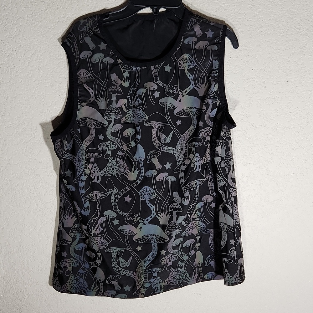 Mushroom Top Mens see measurements  Xs S Retro 70s 80s Vintage Sleeveless